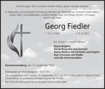 Anzeige von Georg Fiedler von MGO