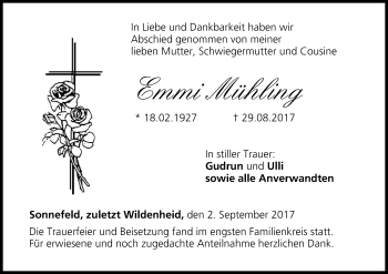 Anzeige von Gudrun und Ulli von MGO