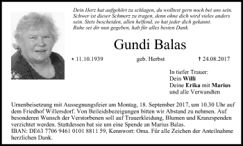 Anzeige von Gundi Balas von MGO