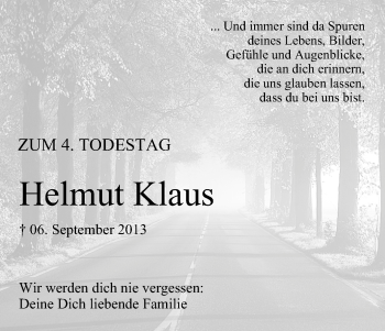 Anzeige von Helmut Klaus von MGO