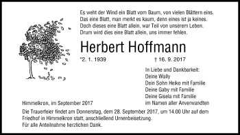 Anzeige von Herbert Hoffmann von MGO