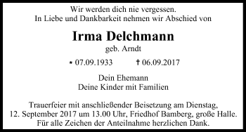Anzeige von Irma Delchmann von MGO