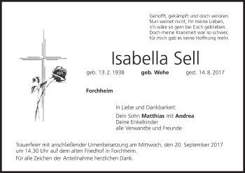 Anzeige von Isabella Sell von MGO