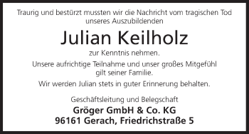 Anzeige von Julian Keilholz von MGO