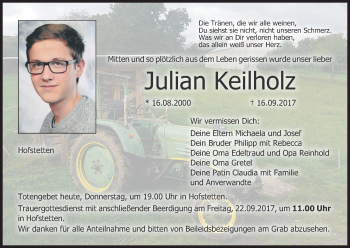 Anzeige von Julian Keilholz von MGO