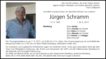 Anzeige von Jürgen Schramm von MGO