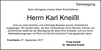 Anzeige von Karl Kneißl von MGO
