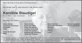 Anzeige von Karolina Staudigel von MGO