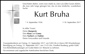Anzeige von Kurt Bruha von MGO