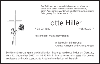 Anzeige von Lotte Hiller von MGO