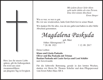 Anzeige von Magdalena Paskuda von MGO