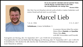 Anzeige von Marcel Lieb von MGO