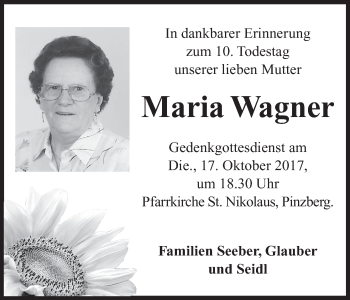 Anzeige von Maria Wagner von MGO