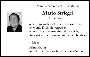 Anzeige von Mario Striegel von MGO
