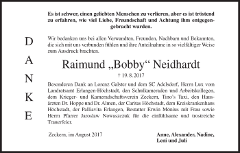 Anzeige von Raimund Neidhardt von MGO