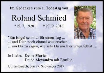 Anzeige von Roland Schmied von MGO