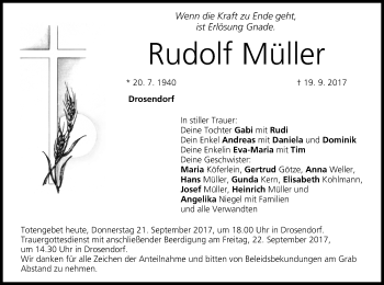 Anzeige von Rudolf Müller von MGO