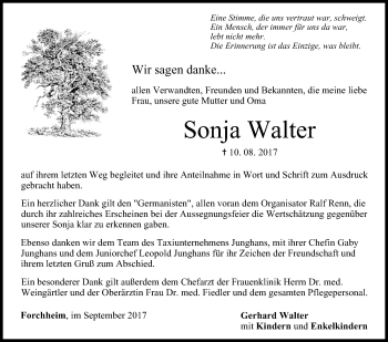 Anzeige von Sonja Walter von MGO