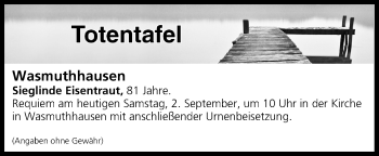 Anzeige von Totentafel vom 02.09.2017 von MGO