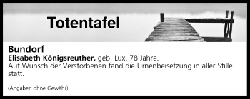 Anzeige von Totentafel vom 08.09.2017 von MGO