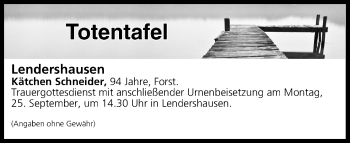 Anzeige von Totentafel vom 23.09.2017 von MGO