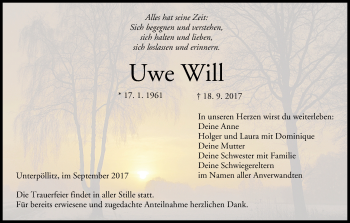 Anzeige von Uwe Will von MGO