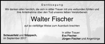 Anzeige von Walter Fischer von MGO