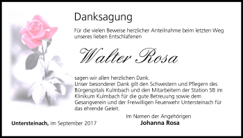 Anzeige von Walter Rosa von MGO