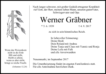 Anzeige von Werner Gräbner von MGO