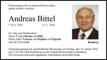 Anzeige von Andreas Bittel von MGO