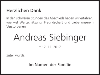 Anzeige von Andreas Siebinger von MGO