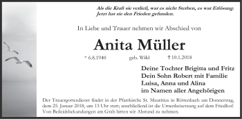 Anzeige von Anita Müller von MGO