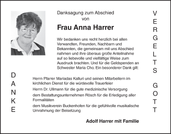 Anzeige von Anna Harrer von MGO