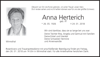Anzeige von Anna Herterich von MGO