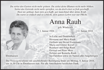 Anzeige von Anna Rauh von MGO