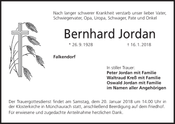 Anzeige von Bernhard Jordan von MGO