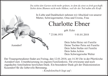Anzeige von Charlotte Ebner von MGO