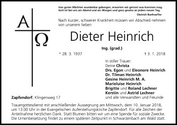 Anzeige von Dieter Heinrich von MGO