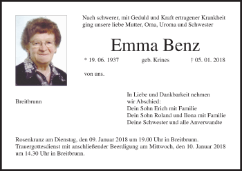 Anzeige von Emma Benz von MGO