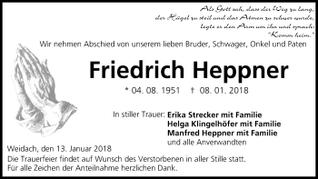 Anzeige von Friedrich Heppner von MGO