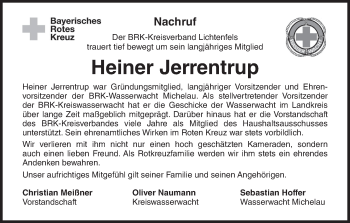 Anzeige von Heiner Jerrentrup von MGO
