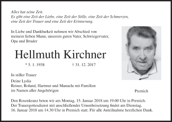 Anzeige von Hellmuth Kirchner von MGO