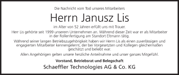 Anzeige von Janusz Lis von MGO