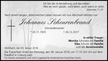 Anzeige von Johannes Scheurenbrand von MGO
