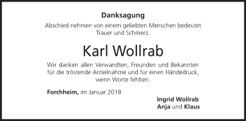 Anzeige von Karl Wollrab von MGO