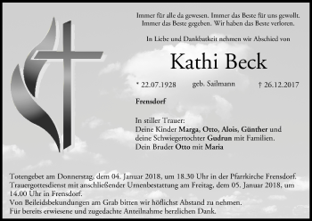 Anzeige von Kathi Beck von MGO