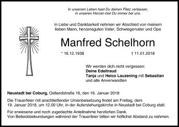 Anzeige von Manfred Schelhorn von MGO