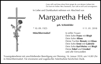 Anzeige von Margaretha Heß von MGO