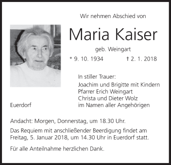 Anzeige von Maria Kaiser von MGO