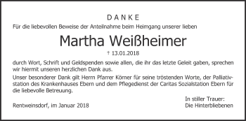 Anzeige von Martha Weißheimer von MGO